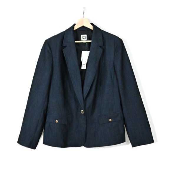 ANNE KLEIN Denim Blazer - Picture 8 of 8